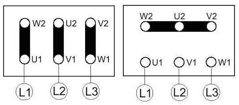 Háromfázisú aszinkron motor bekötése